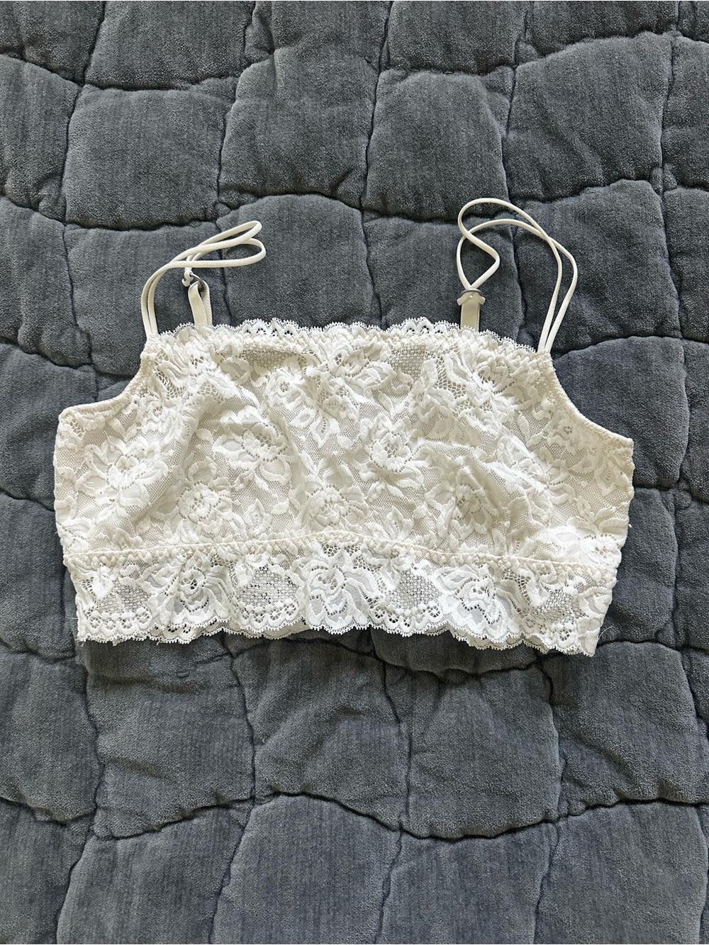 Abercrombie Off White Lace Bralette
